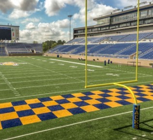 :Mid-America Sports Construction Has Installed Athletic Turf on Thousands of Sports Fields An Aerial Photo of Athletic Turf Track and Field Installed by Mid-America Sports