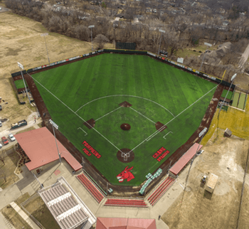 Bird’s eye view of newly constructed UCM baseball field