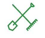 Shovel and Rake Icon